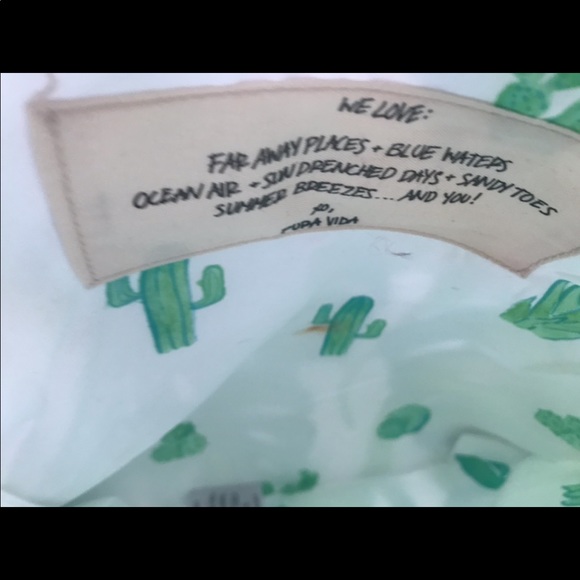 Puravida New Monstera Fold-over Clutch Green/White - Picture 4 of 5